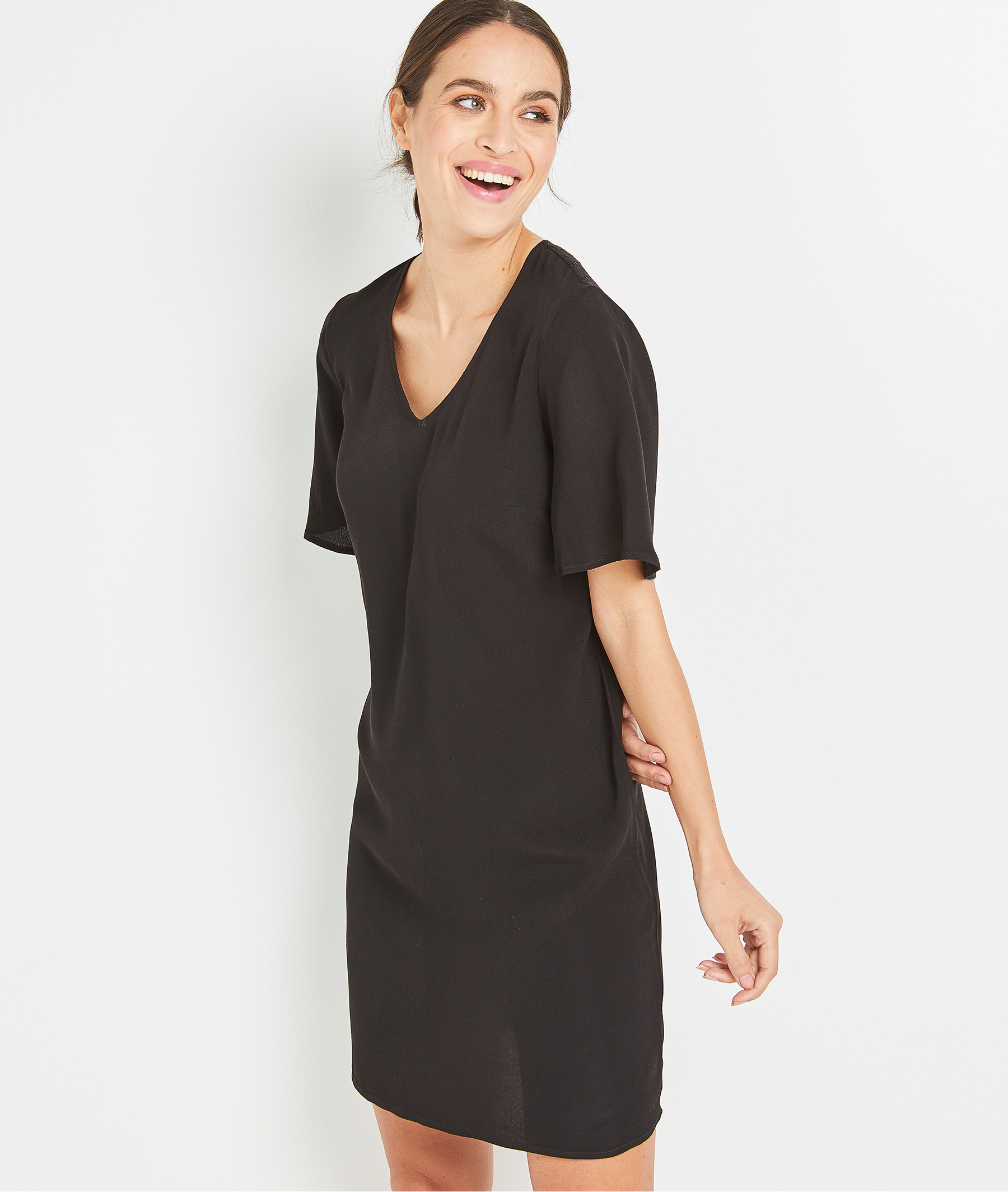 Robe noire légère femme NOIR Grain de Malice