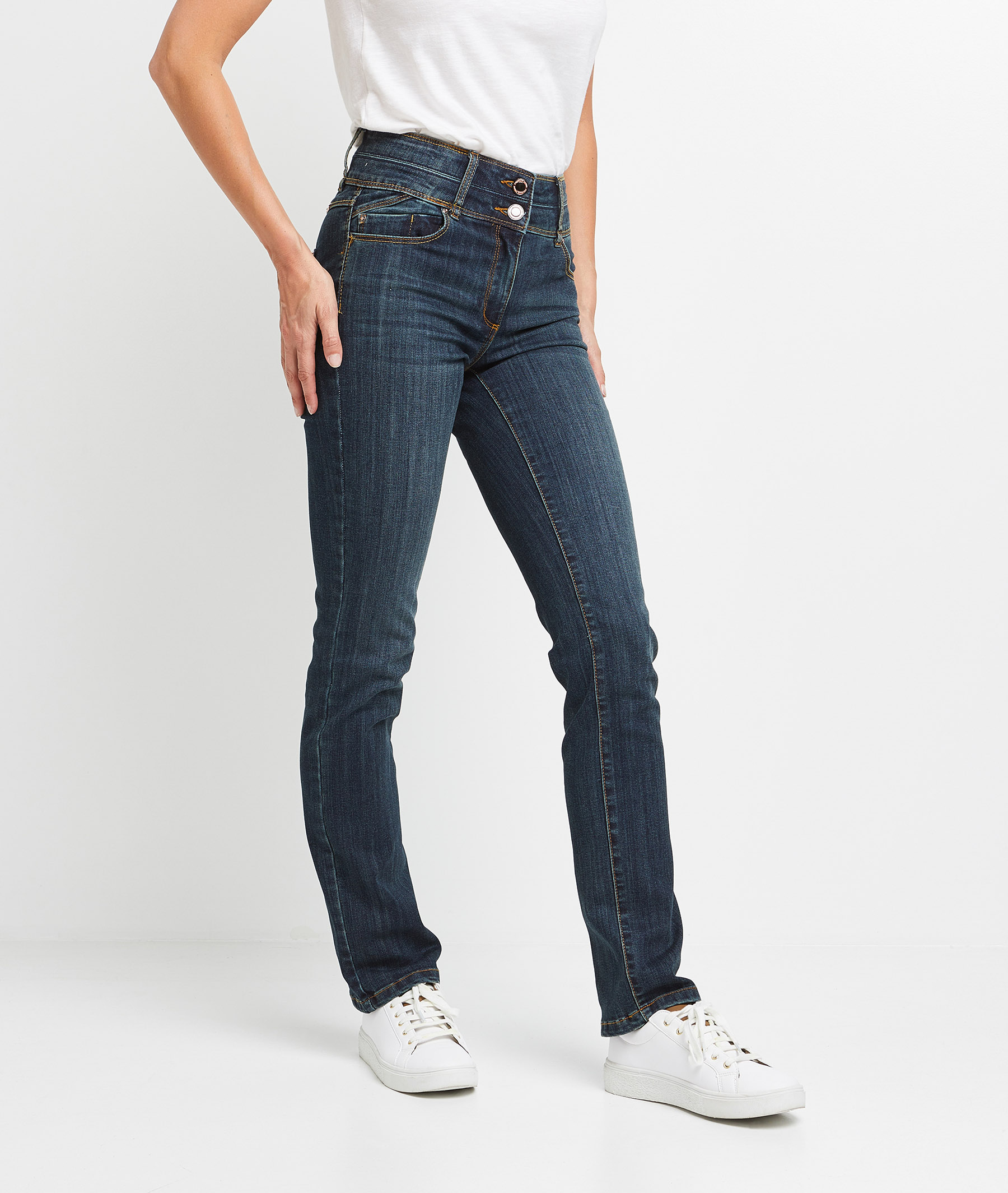 jean femme droit taille haute