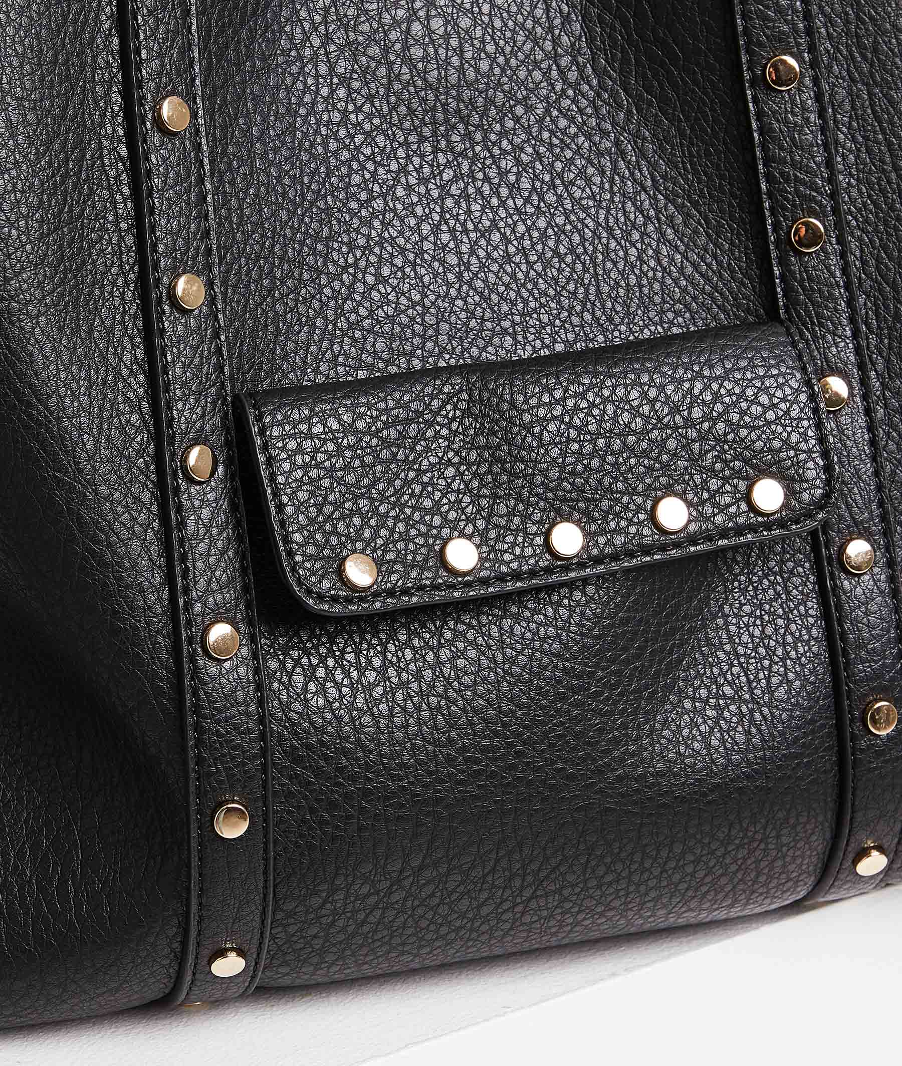 Grand sac cabas noir clout?� femme NOIR - Grain de Malice