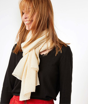 Foulard pailleté plissé femme CHAMPAGNE