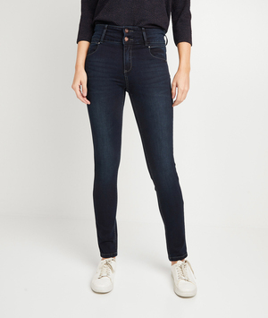 Jean MILAN slim taille haute femme DARK RINSE