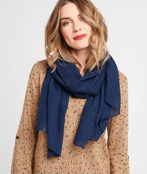 Etole plissée à paillettes femme MARINE