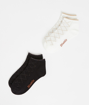 Chaussette femme basses (lot de 2) BLANC