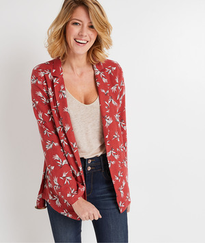 Veste imprimée en lin et viscose femme IMPRIME