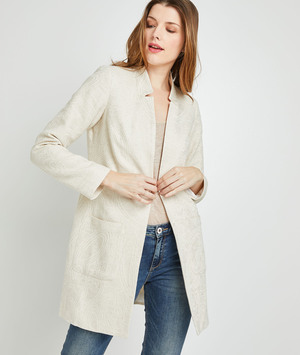 Manteau habillé écru femme ECRU