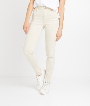 Pantalon slim push up coloré femme BEIGE CLAIR