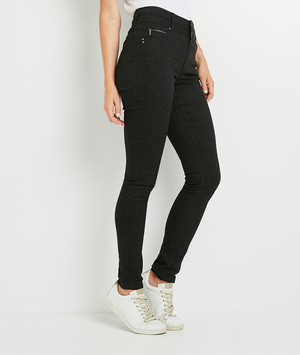 Jean taille haute enduit femme MULTICOLORE