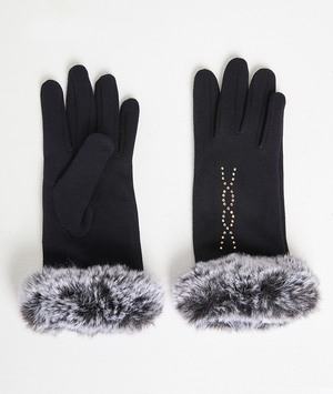Gants en maille bleu marine femme MARINE