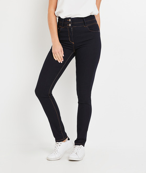 Jean MILAN slim taille haute femme BLUE BLACK
