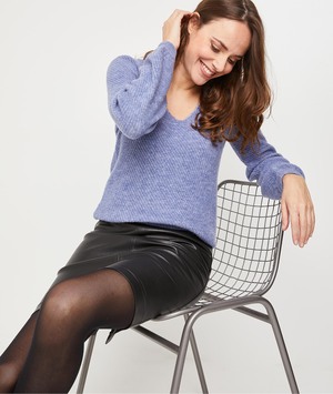 Pull bleu doux femme BLEU
