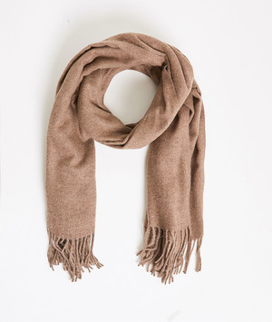 Echarpe unie chinée femme TAUPE