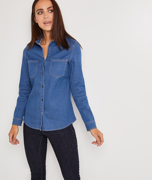 Chemise en jean bleu femme STONE