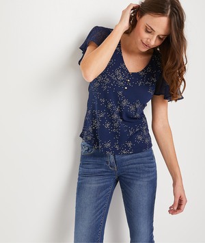Top en voile bleu femme MARINE