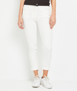 Jean CANCUN slim raccourci femme BLANC