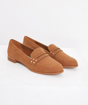 Mocassins plats effet daim femme CAMEL