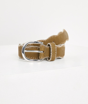 Ceinture unie ondulée femme KAKI