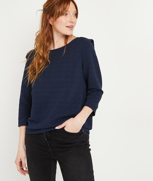 Sweat à épaulettes marine femme MARINE