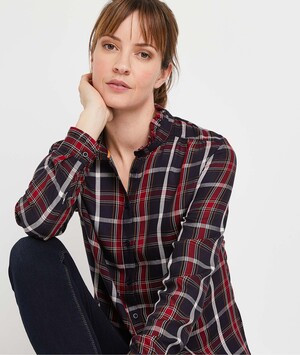 Chemise à carreaux femme MARINE