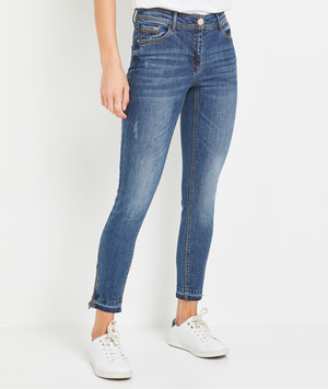 Jean ROCKY slim raccourci femme DARK STONE