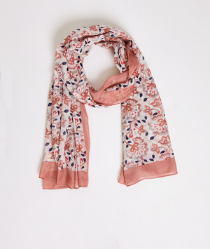 Foulard rose fleuri femme ROSE