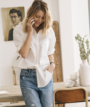 Chemise blanche oversize femme ECRU