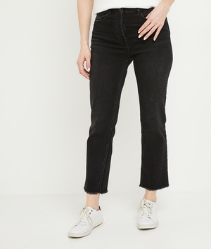 Jean BRIO droit raccourci femme BLACK WASHED