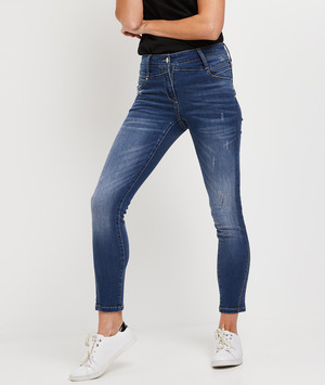 Jean raccourci CLAUDIA femme DARK STONE