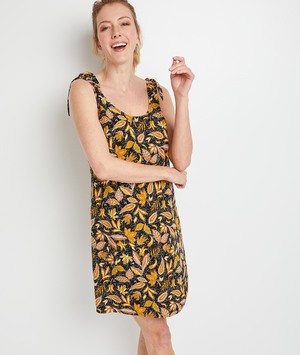 Robe légère imprimée femme NOIR