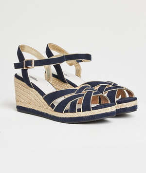 Sandales compensées femme MARINE