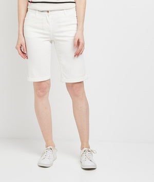 Bermuda en jean femme BLANC