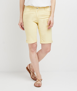 Bermuda en jean femme JAUNE