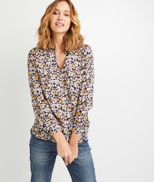 Chemisier fluide fleuri femme MARINE