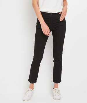 Jean TOKYO slim raccourci femme BLACK