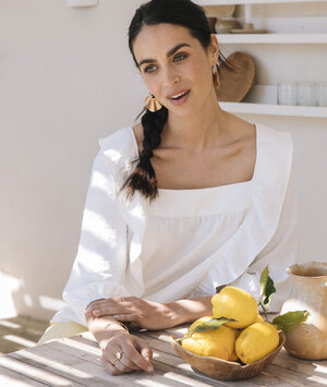 Blouse blanche à volants femme BLANC