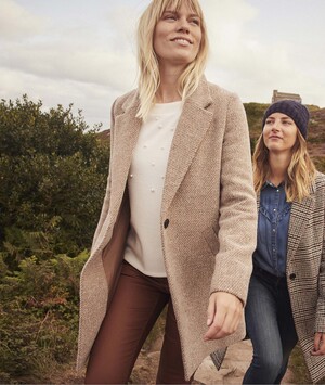 Manteau lainage uni femme CAMEL