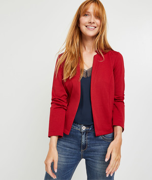 Veste spencer unie femme GRENAT