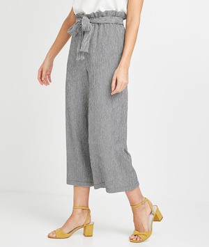 Pantacourt large imprimé vichy femme MULTICOLORE