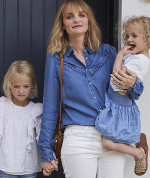 Chemise en jean à volants femme STONE