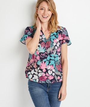 Blouse imprimée colorée femme MULTICOLORE