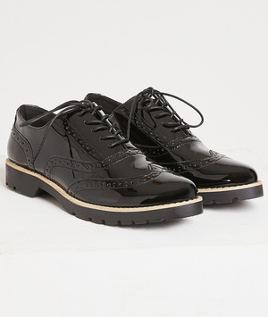 Derbies vernies femme NOIR
