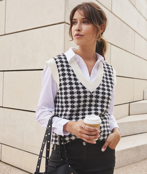 Pull sans manche femme NOIR