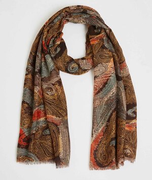 Foulard imprimé femme MARRON