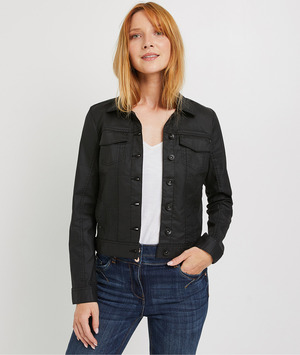 Veste enduit femme NOIR