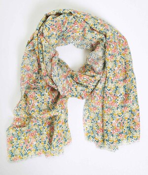 Foulard imprimé fleuri femme ECRU