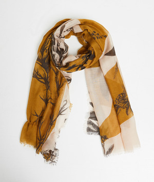 Foulard imprimée femme JAUNE