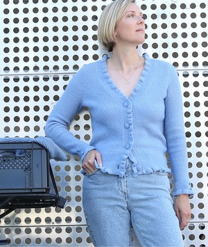 Gilet bleu ciel femme BLEU