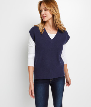 Pull sans manche femme MARINE