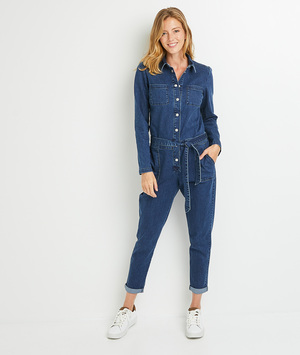 Combinaison pantalon en jean femme DARK STONE