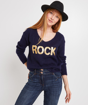 Pull à message femme MARINE