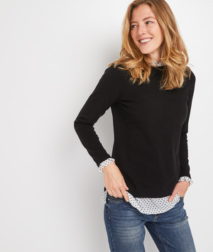 Pull 2 en 1 femme NOIR